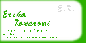 erika komaromi business card